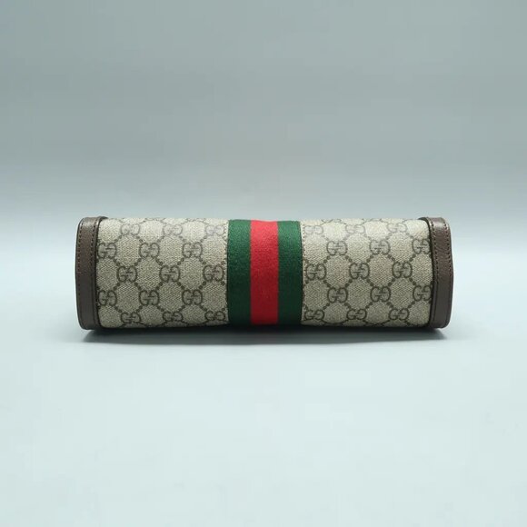 GUCCI Ophidia Chain Small Brown Canvas Shoulder Bag 1126-012225 - Picture 5 of 12